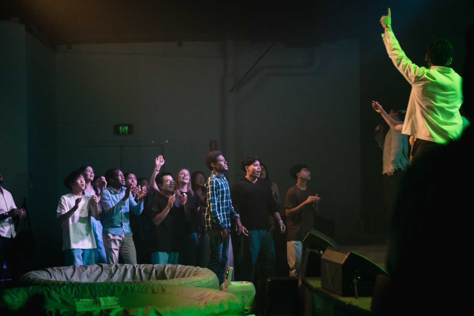 Congregation Worshipping Baptism Sunday
