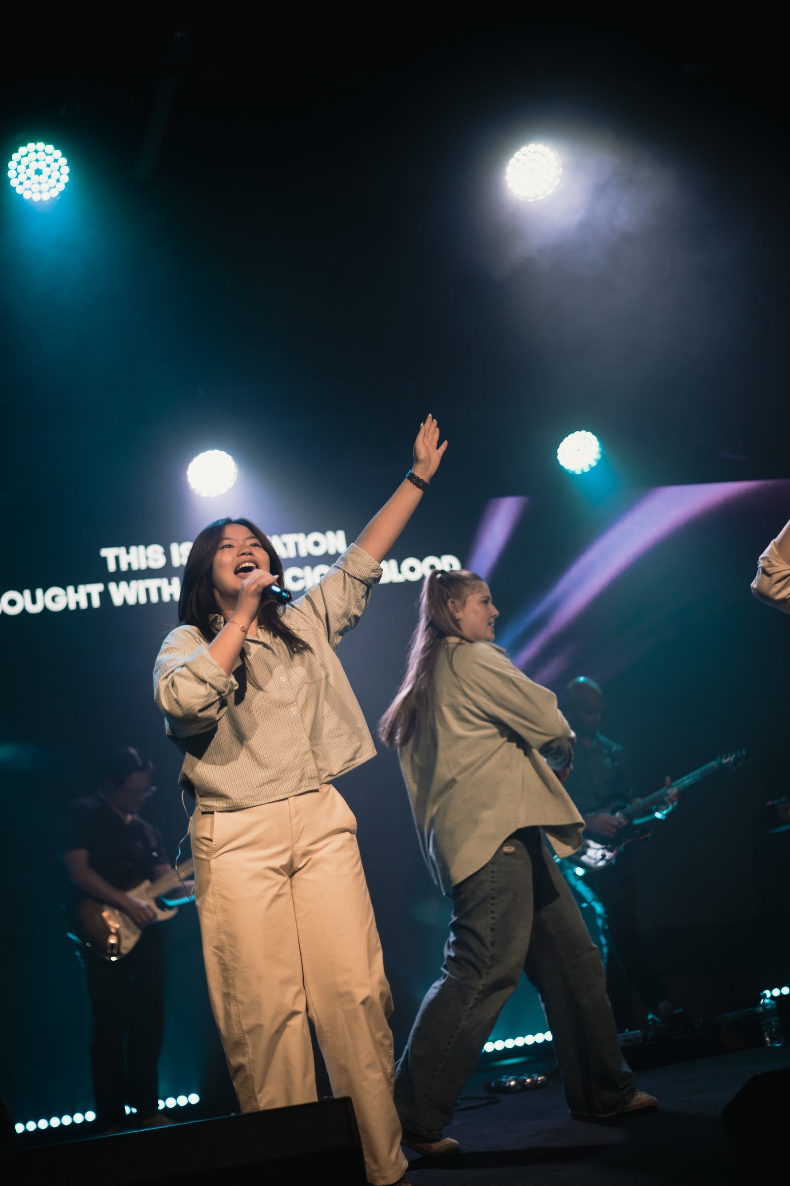 City Dancer On Stage Asian Woman Worship