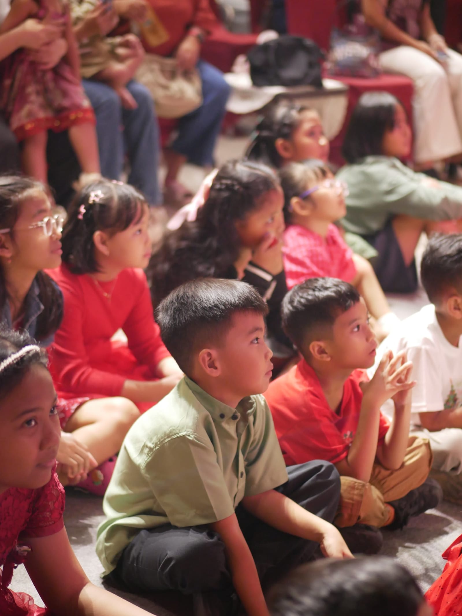 Bali kids listening