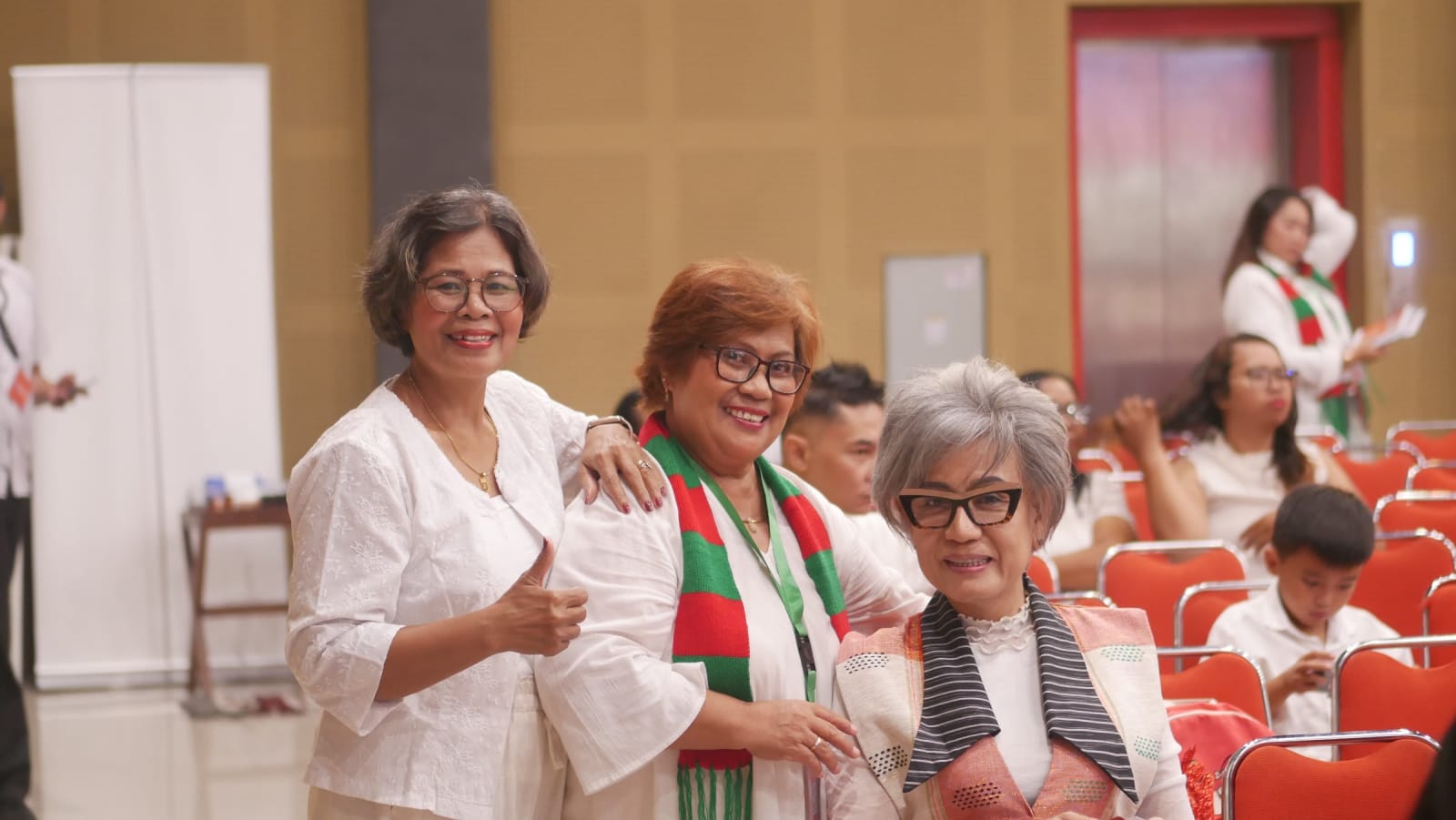 Bali women smiling sunday service