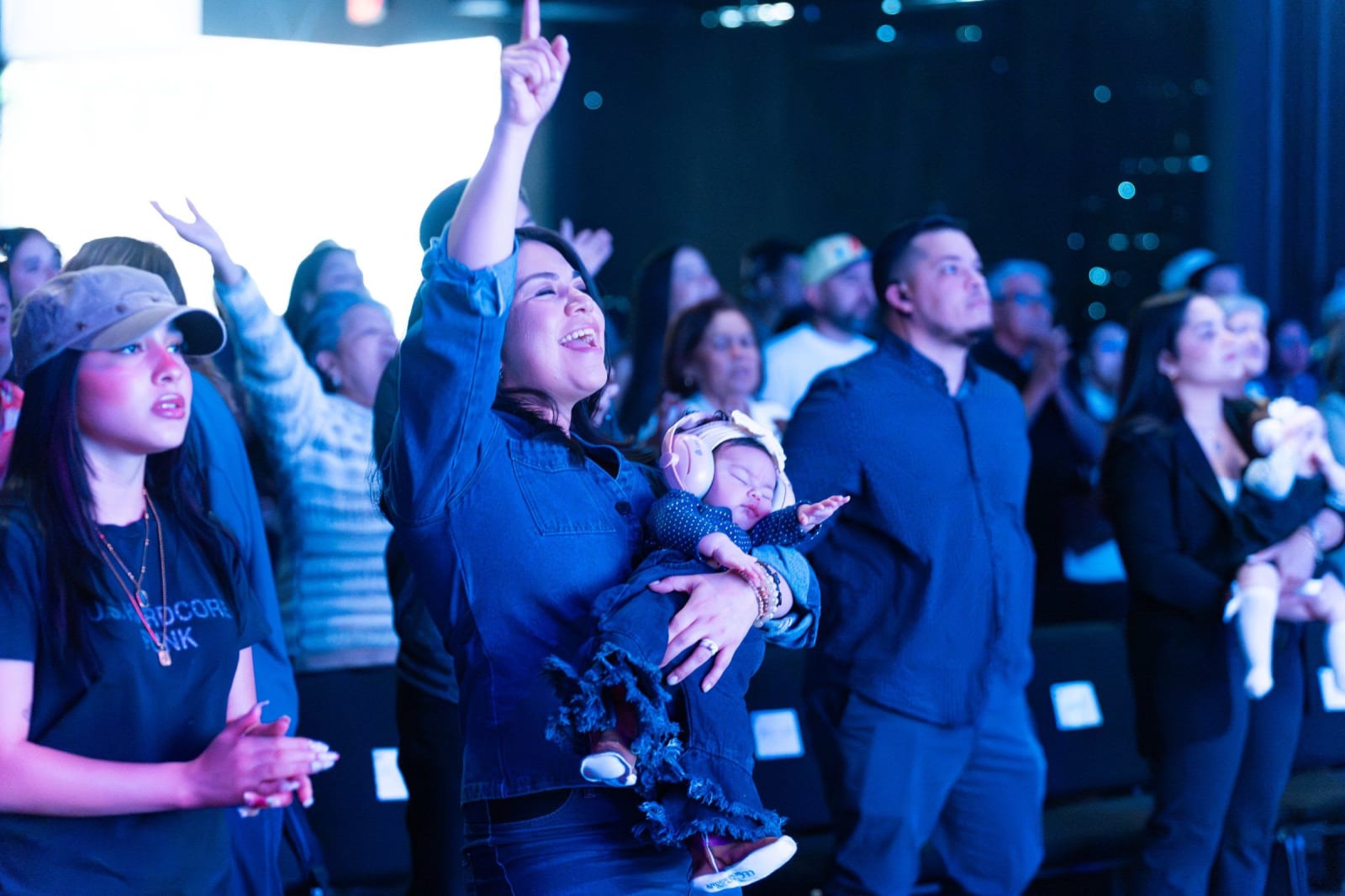 People worshipping with raised hands / duluth