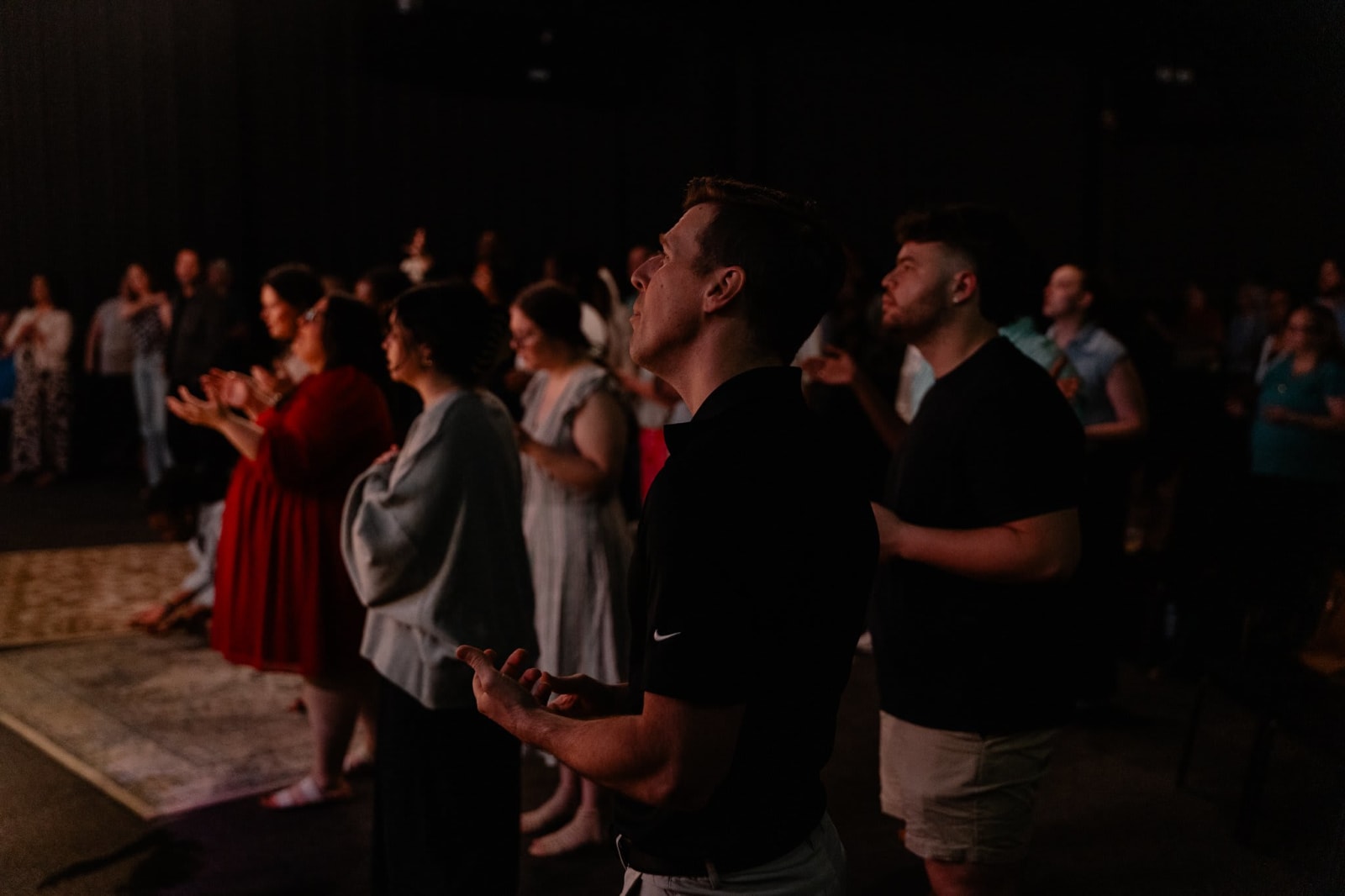 congregation in worship / gwinnett