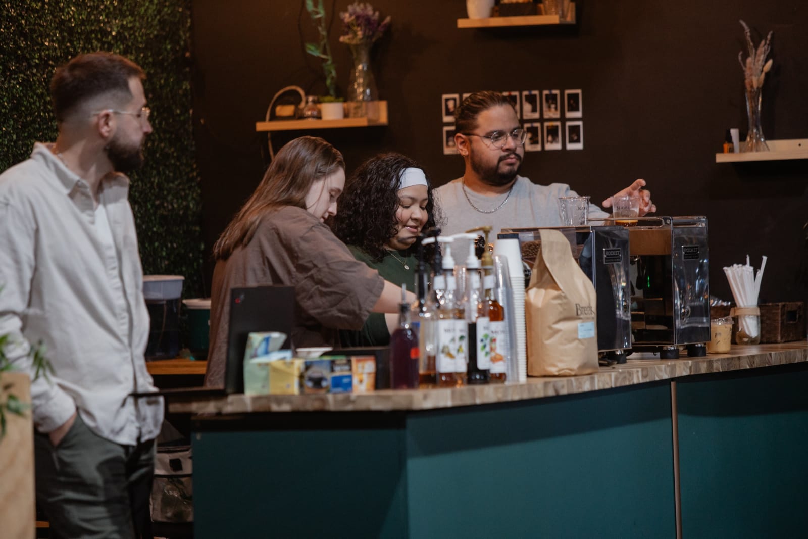 people being served at the coffee bar / gwinnett