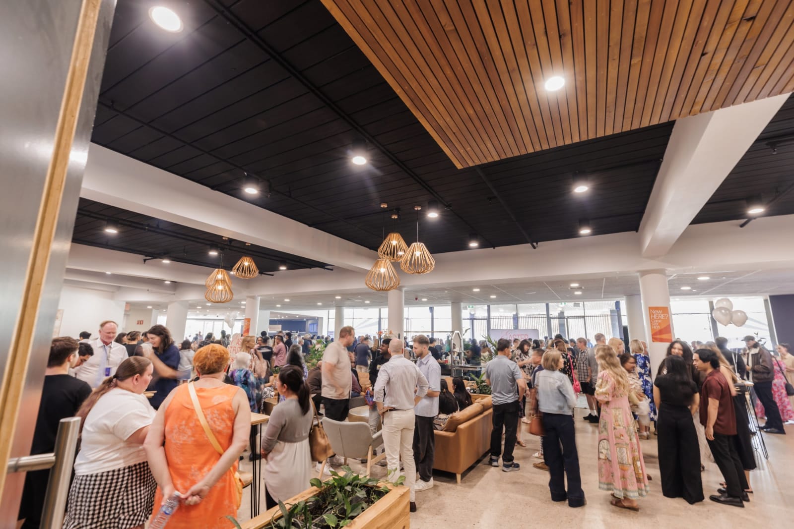 Foyer after a Sunday service / Futures Paradise