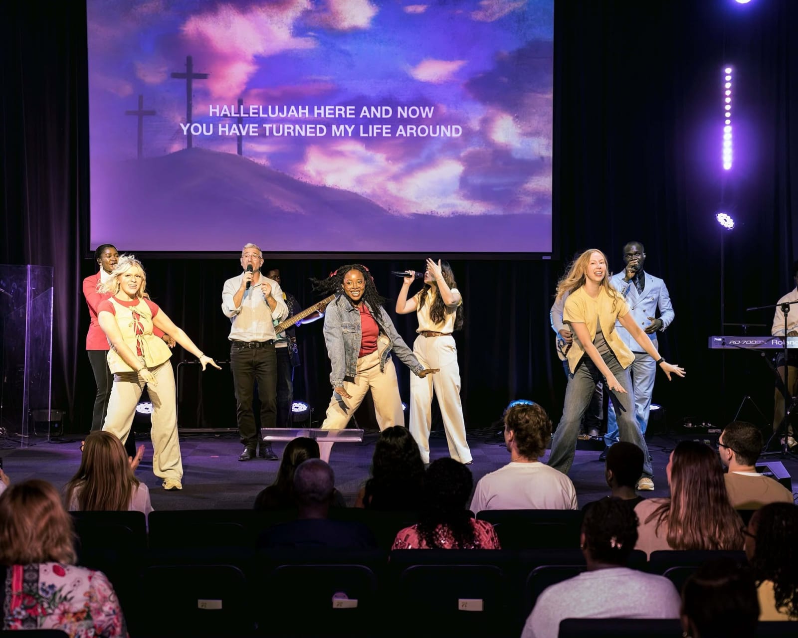 Worship team singing on stage / salisbury