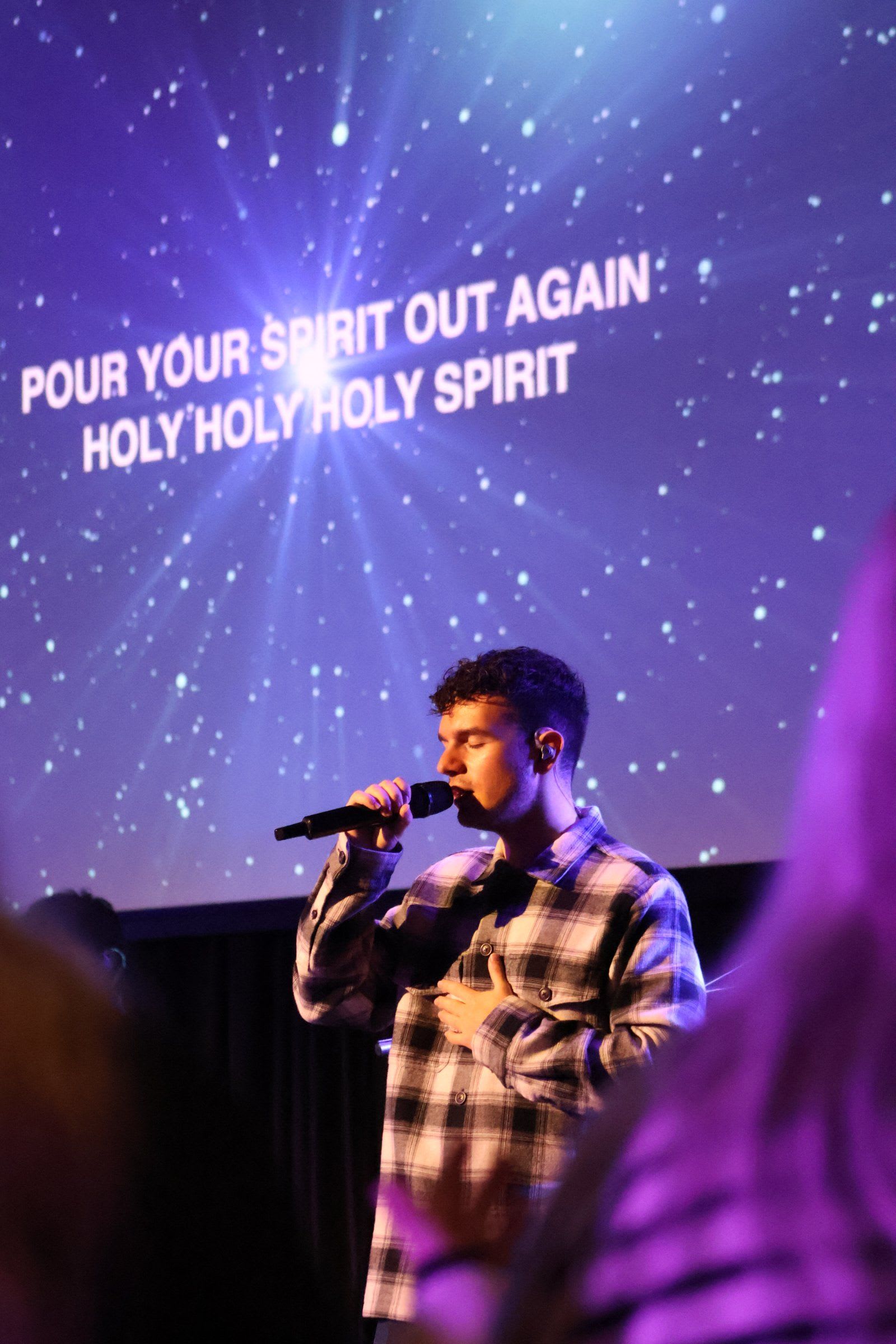 Young man singing worship / salisbury
