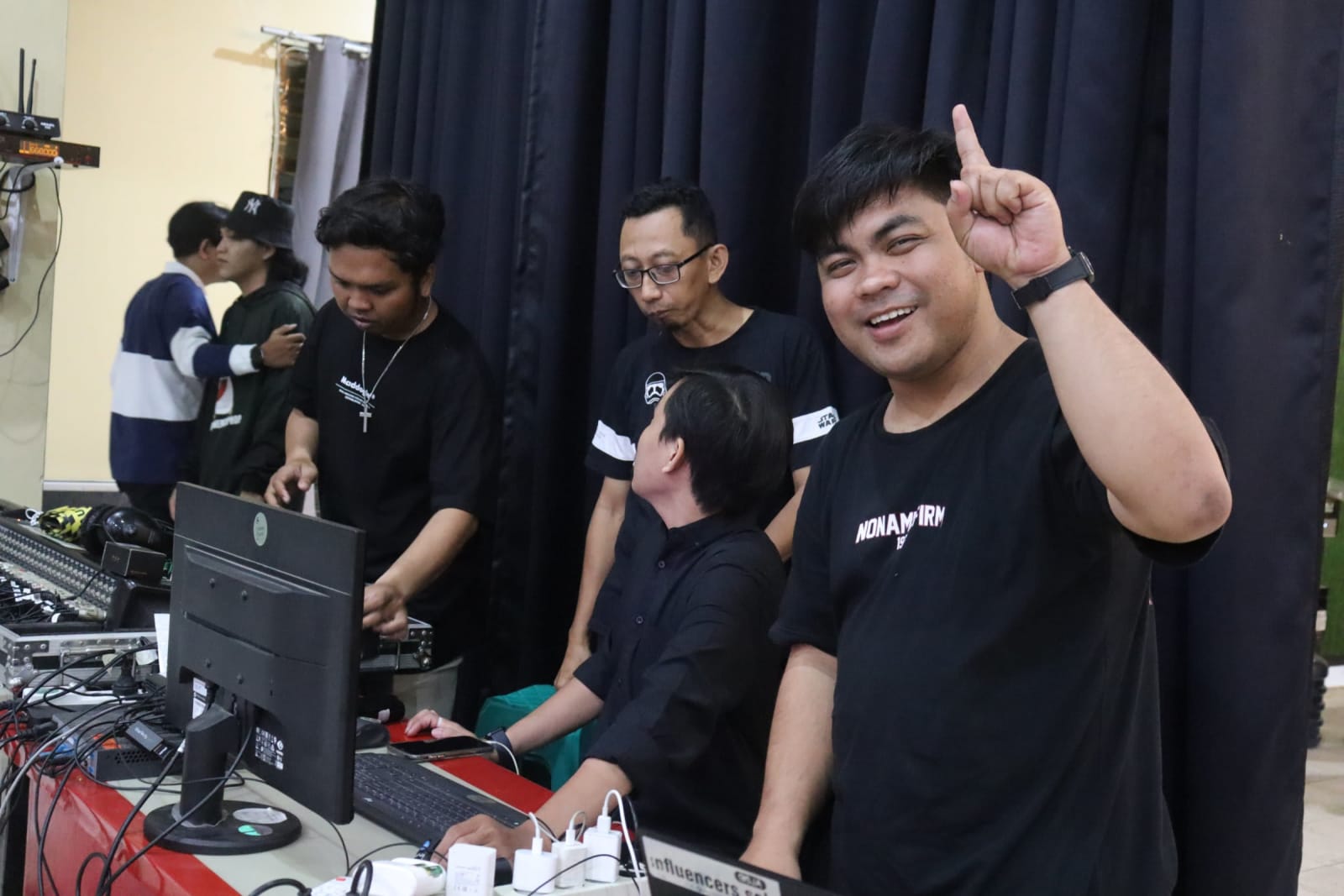 Tech and media team serving behind the scenes at Solo campus Futures Church