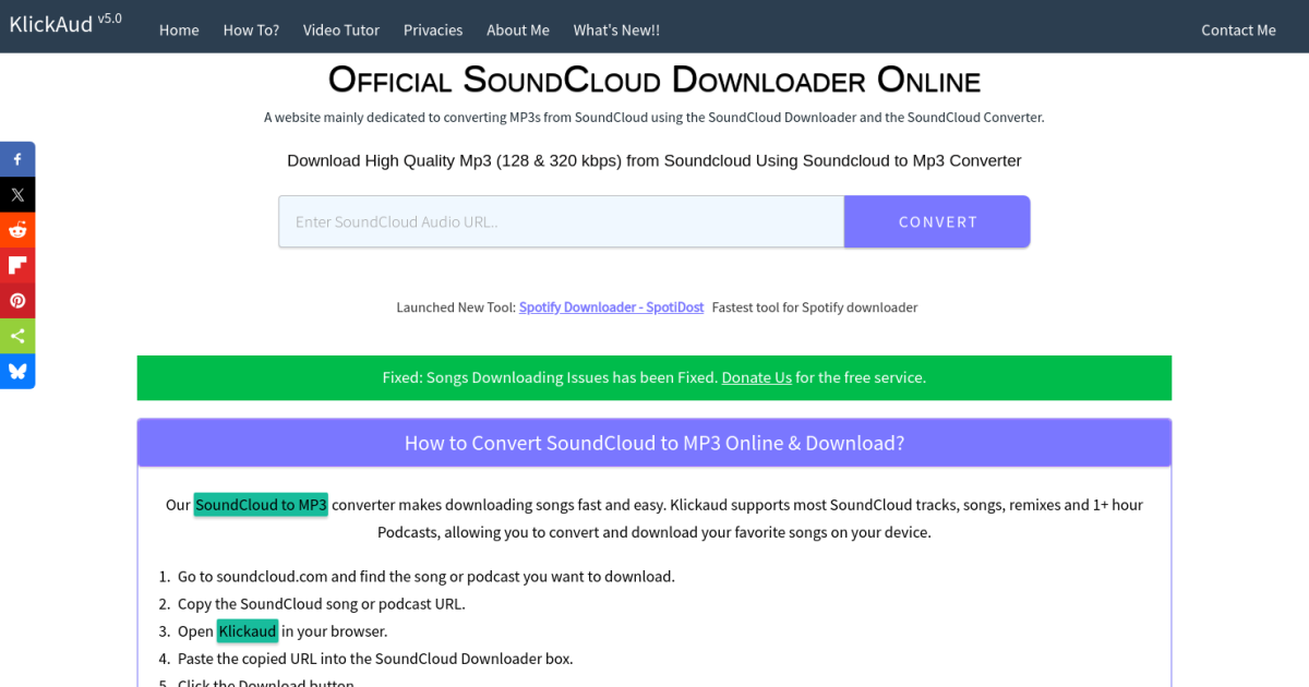 Soundcloud Downloader- Soundcloud To MP3 Online Converter