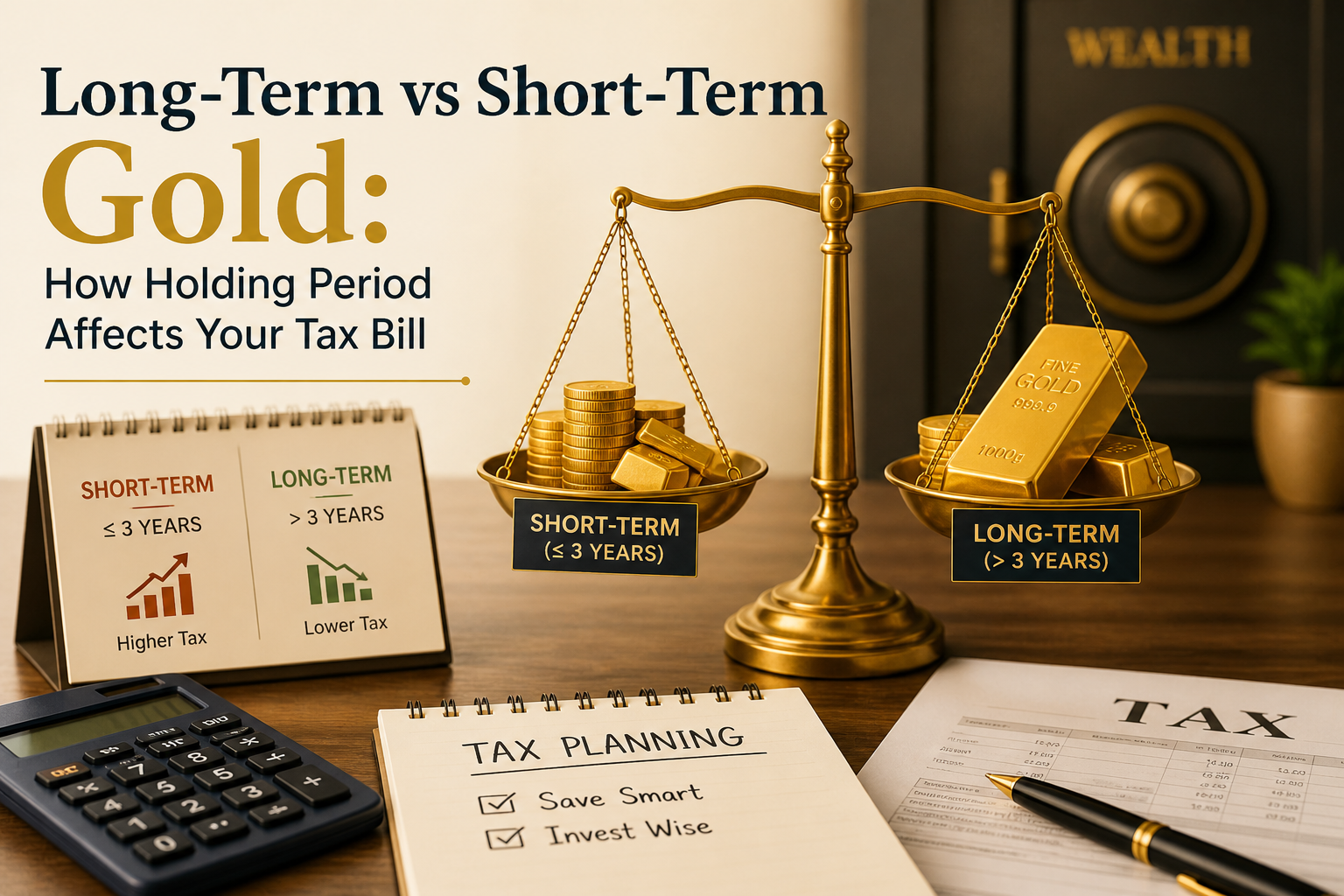 Long-Term vs Short-Term Gold: How Holding Period Affects Your Tax Bill