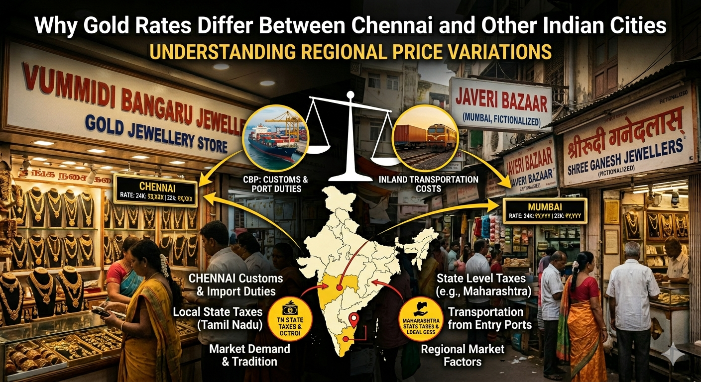Why Gold Rates Differ Between Chennai and Other Indian Cities
