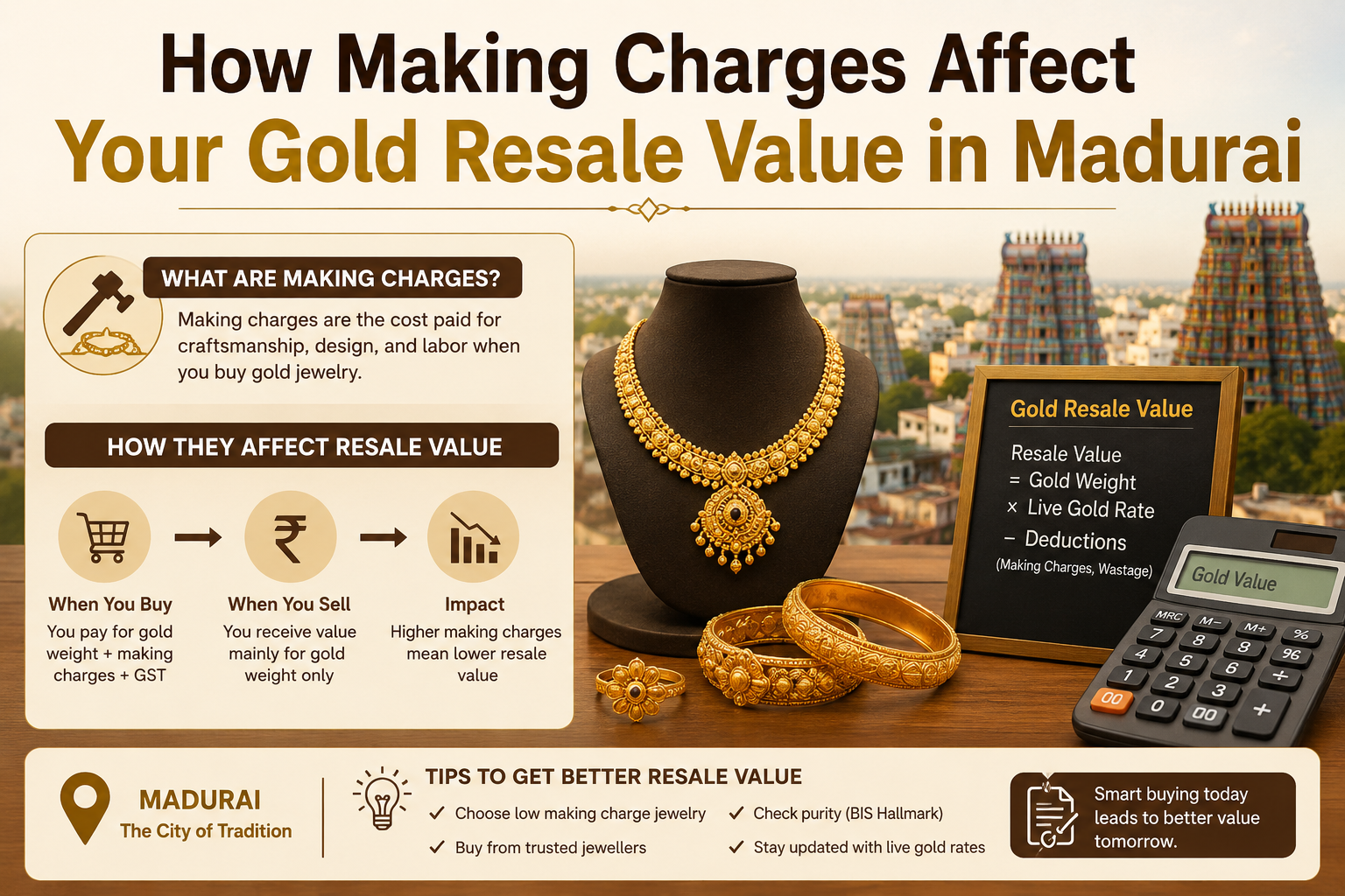 How Making Charges Affect Your Gold Resale Value in Madurai