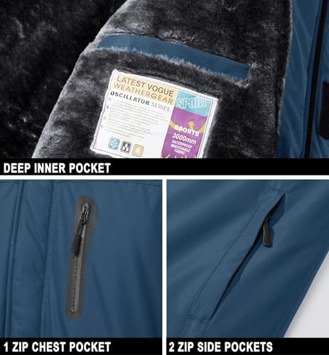 Vue 4 de Vestes Dhiver Impermeables Pour