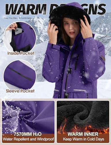 Vue 2 de Veste Ski Impermeable Femme