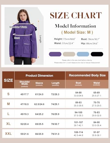 Vue 6 de Veste Ski Impermeable Femme