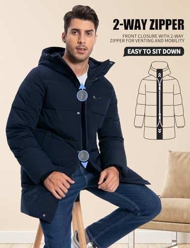 Vue 4 de Doudoune Longue Homme Chaud