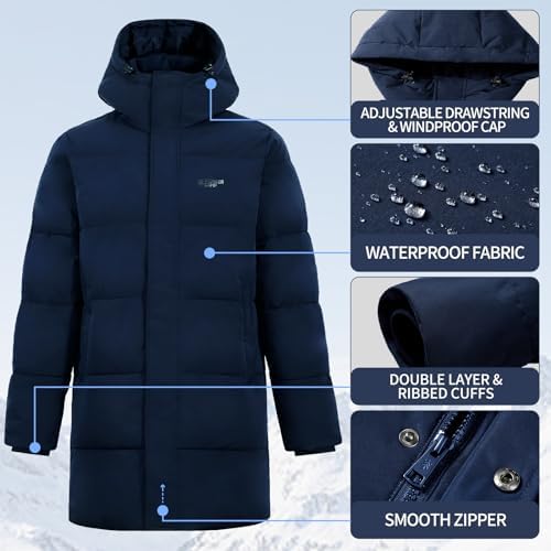 Vue 5 de Doudoune Longue Homme Chaud