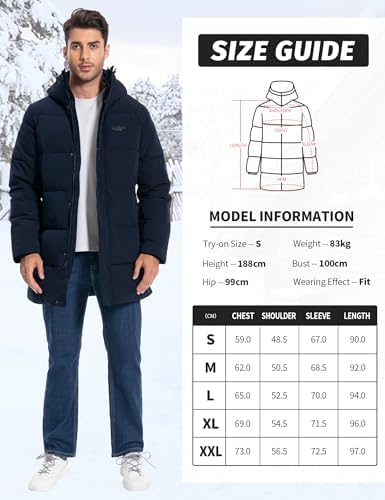 Vue 6 de Doudoune Longue Homme Chaud