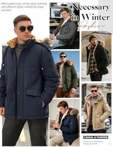 Vue 5 de Parka Homme Hiver Chaud