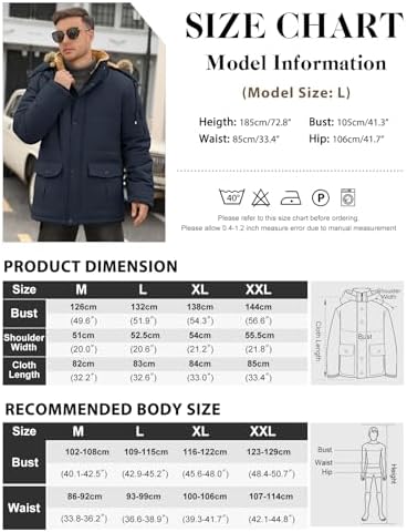 Vue 6 de Parka Homme Hiver Chaud