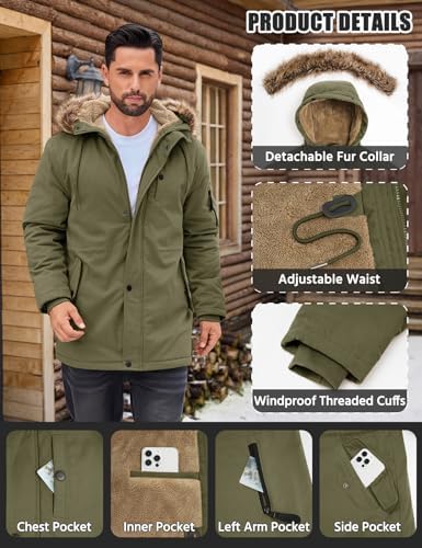 Vue 2 de Blouson Homme Hiver Longue