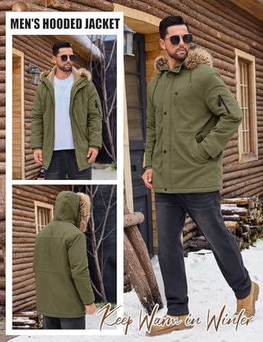 Vue 3 de Blouson Homme Hiver Longue