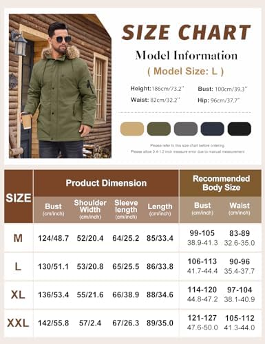 Vue 6 de Blouson Homme Hiver Longue