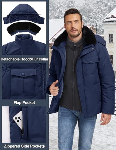 Vue 2 de Homme Manteau Dhiver Chaud