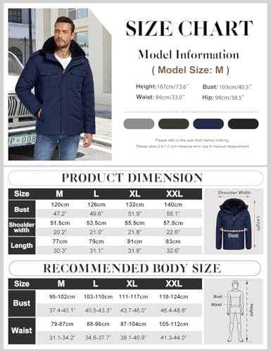 Vue 6 de Homme Manteau Dhiver Chaud