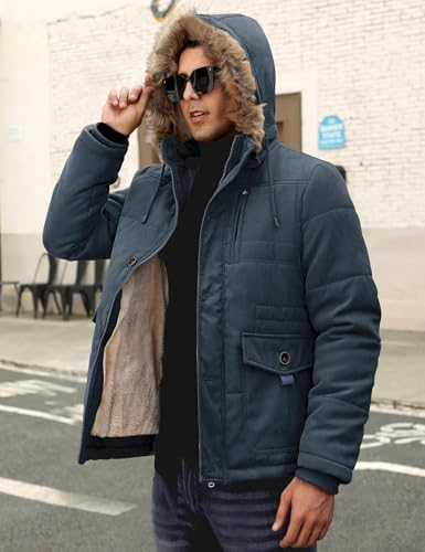 Vue 2 de Manteau Homme Hiver Polaire