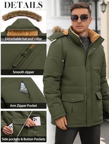 Vue 2 de Manteaux Homme Hiver Parka