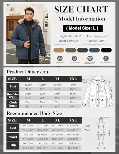 Vue 6 de Manteau Homme Hiver Polaire