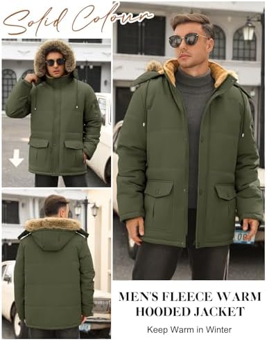 Vue 4 de Manteaux Homme Hiver Parka