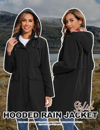 Vue 3 de Parka Impermeable Femme Longue