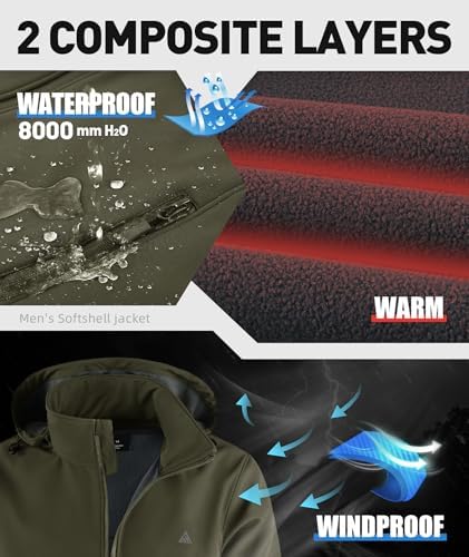 Vue 2 de Veste Softshell Hommes Impermeable