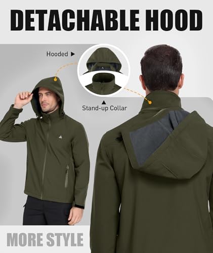 Vue 3 de Veste Softshell Hommes Impermeable