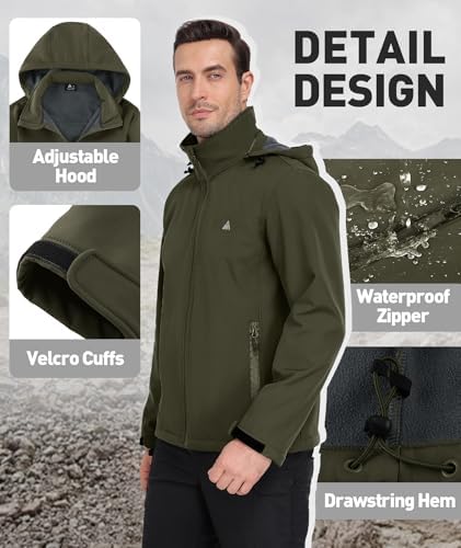 Vue 4 de Veste Softshell Hommes Impermeable
