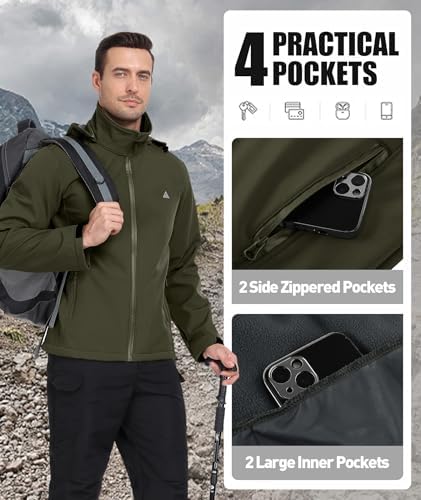 Vue 5 de Veste Softshell Hommes Impermeable