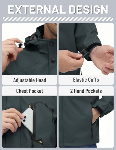 Vue 6 de Veste Impermeable Capuche