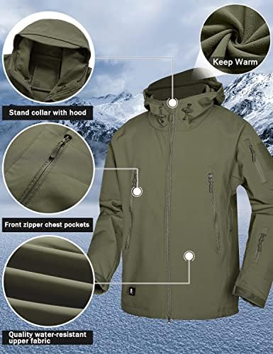 Vue 4 de Homme Softshell Veste Militaire
