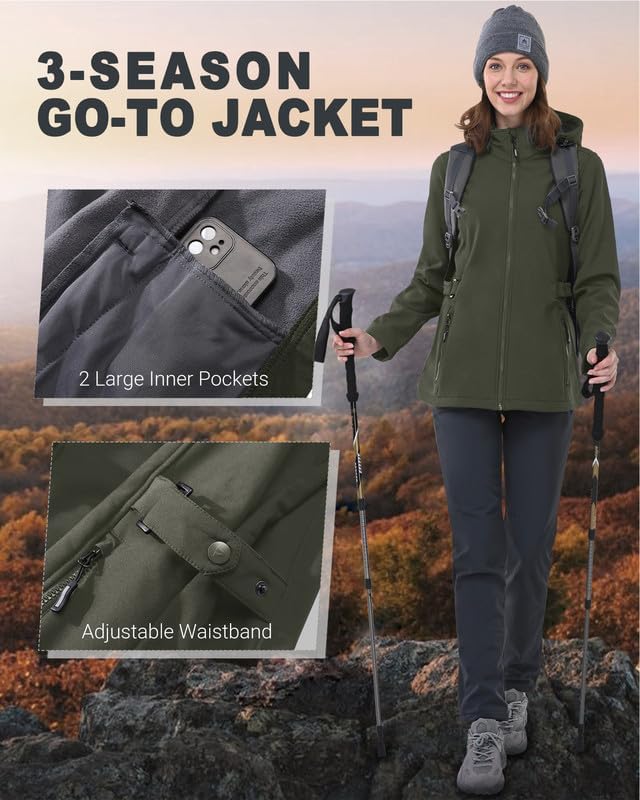 Vue 6 de Veste Softshell Courte Doublee