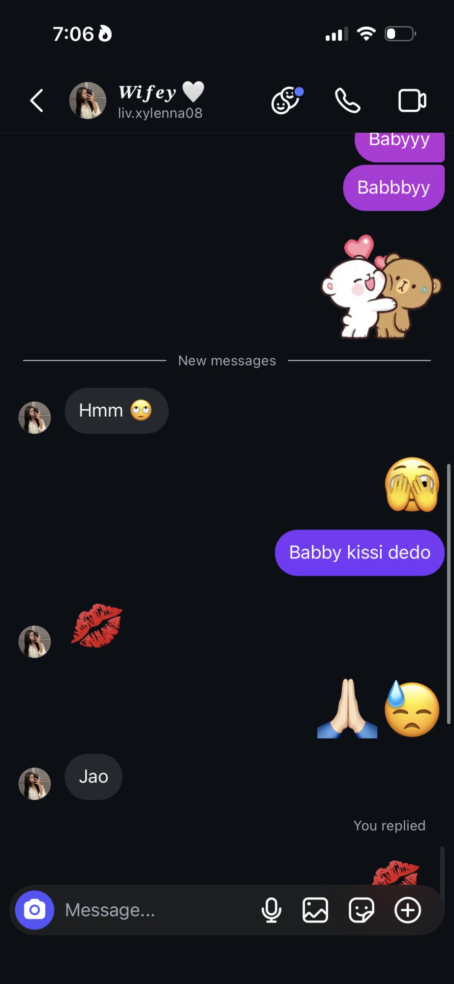 Kissi mila mereko meri pyari baby di thi ππ₯Ί