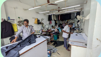 Tailoring team at work