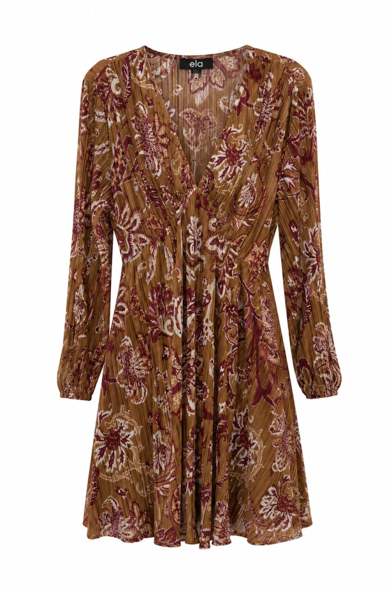 Vestido café otoñal