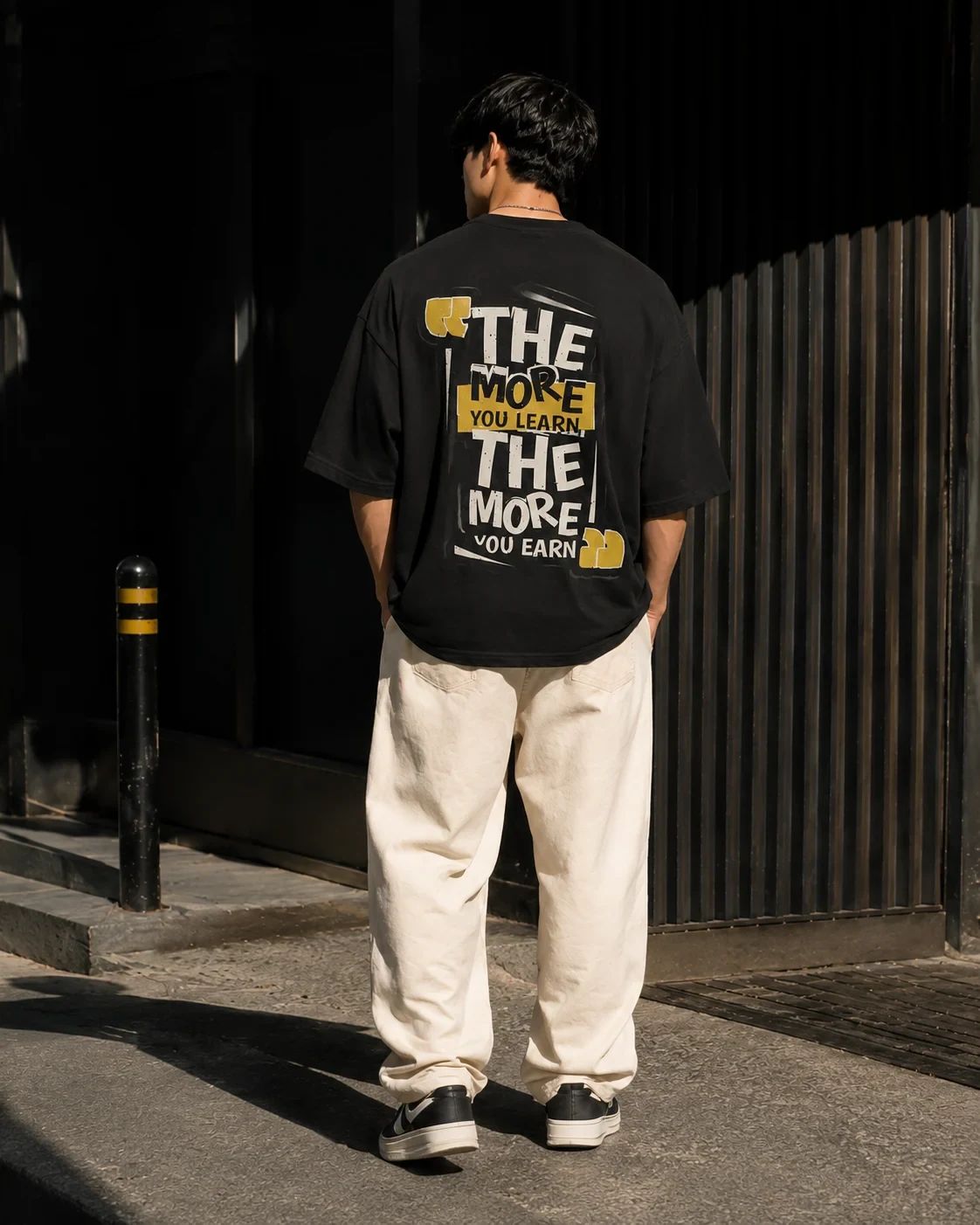 DriftBear Learn More Earn More Oversized Tee 1
