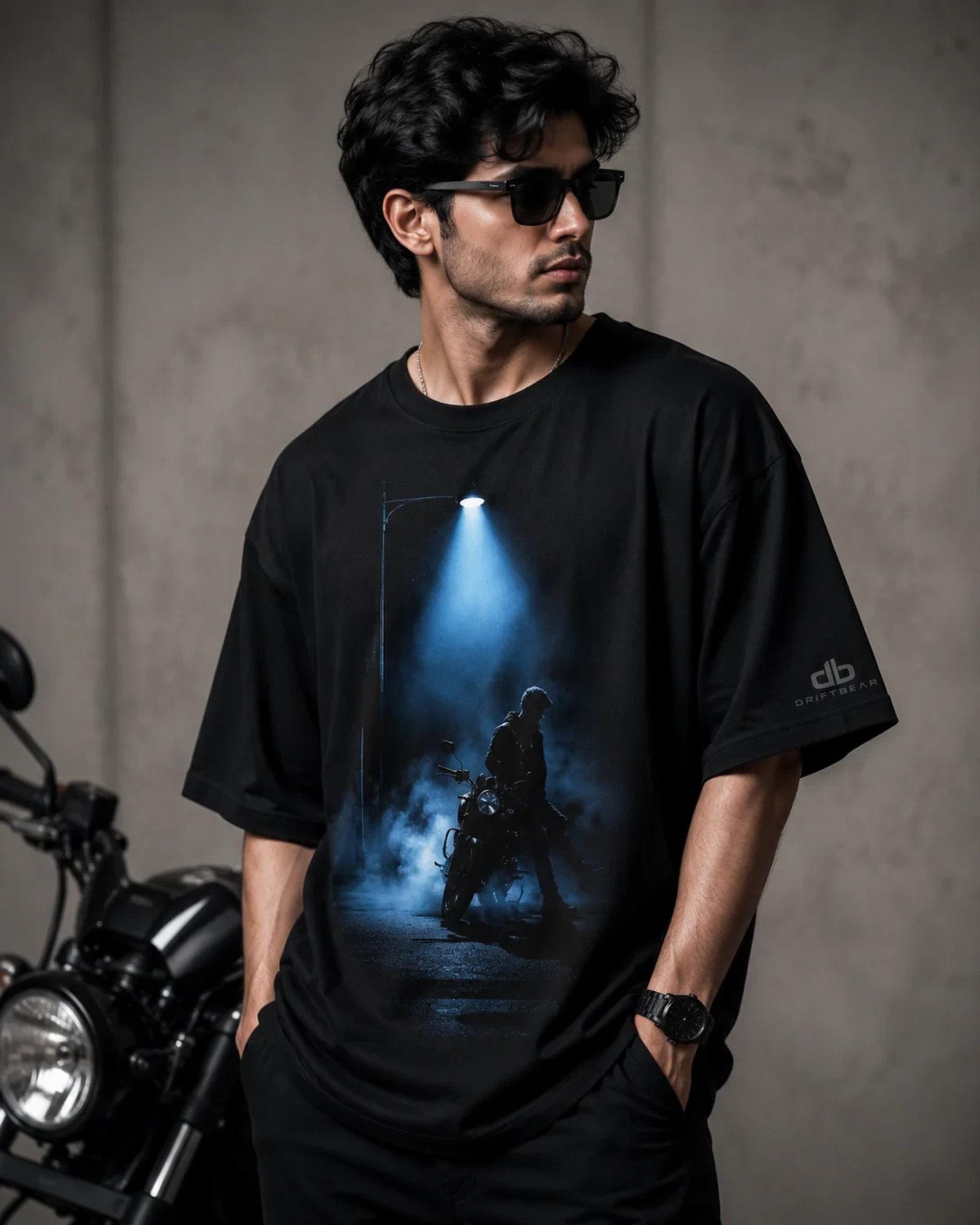DriftBear Midnight Rider Oversized Tee — image 1 of 6