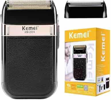 Rasoir Électrique Professionnel Kemei KM-2027 – Double Grille Titane & Écran LCD