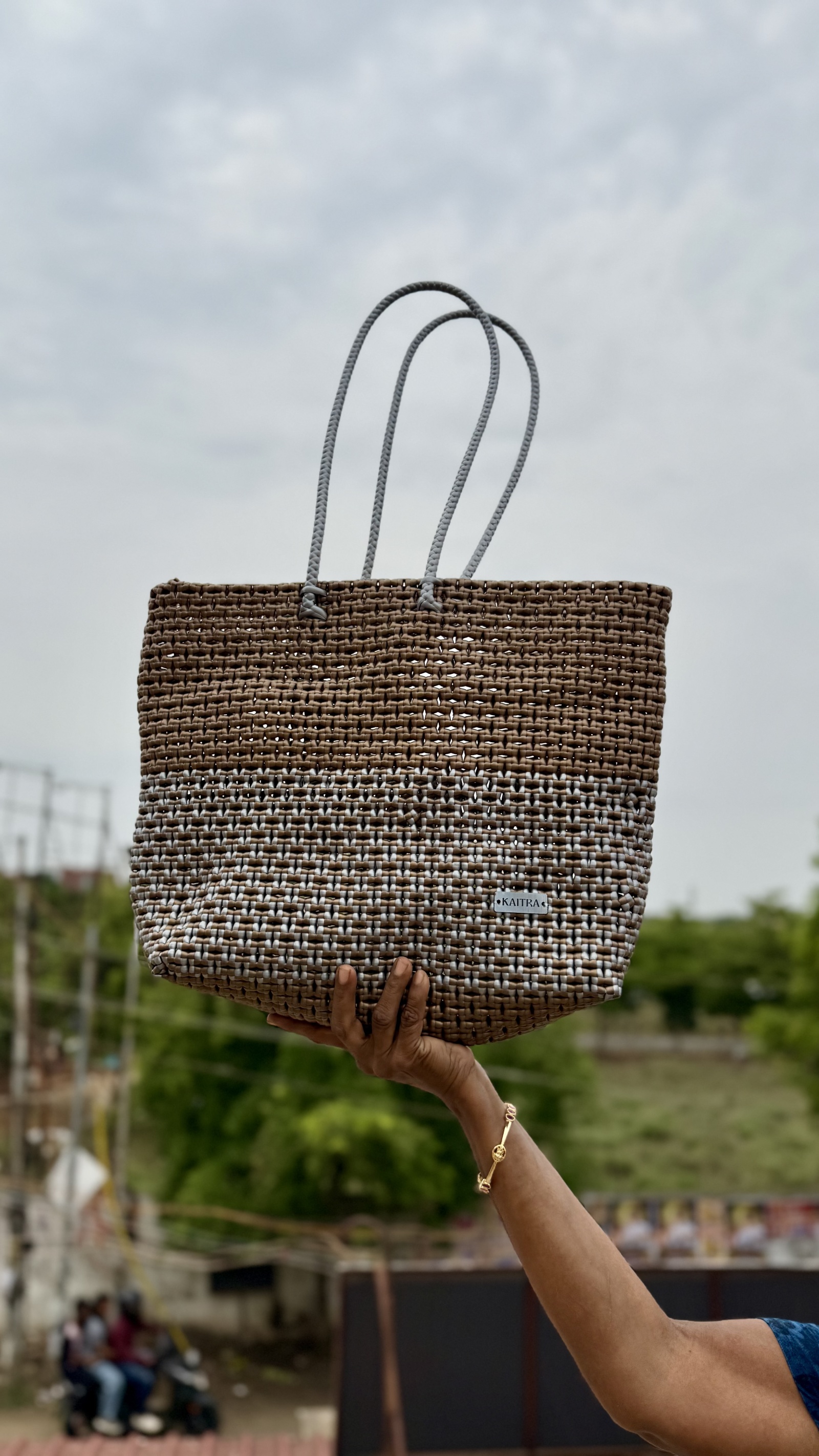 Sand & Grey Tote - view 1