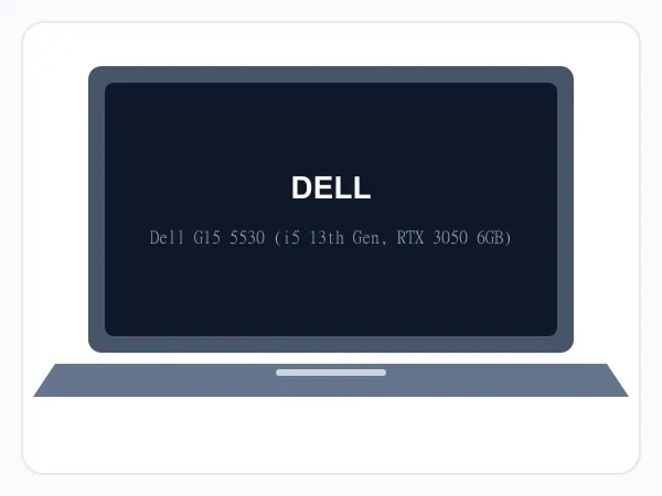 Dell G15 5530 Gaming Laptop, Intel Core i5-13450HX, 6GB RTX 3050 (16GB DDR5, 1TB SSD) 120Hz FHD, 15.6" Gaming Laptop