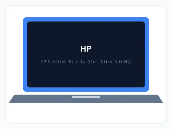 HP Pavilion Plus 14, Intel Core Ultra 5 125H, 16GB LPDDR5x, 512GB SSD, 14.0" 2.8K OLED 120Hz 500 nits IMAX Enhanced, Moonlight Blue