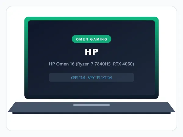 HP Omen 16 Gaming Laptop, AMD Ryzen 7 7840HS, 8GB RTX 4060 (16GB DDR5, 1TB SSD) 165Hz FHD 100% sRGB 300 nits, 16.1" Gaming Laptop, Shadow Black